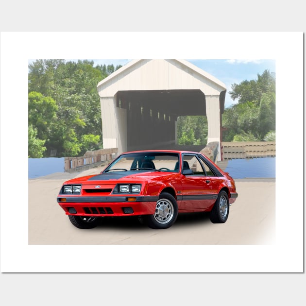 1984 Mustang GT Wall Art by Permages LLC